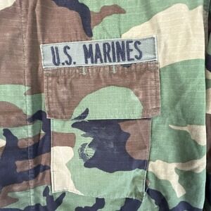 US Military USMC Woodland Camo BDU Field Jacket Medium Regular